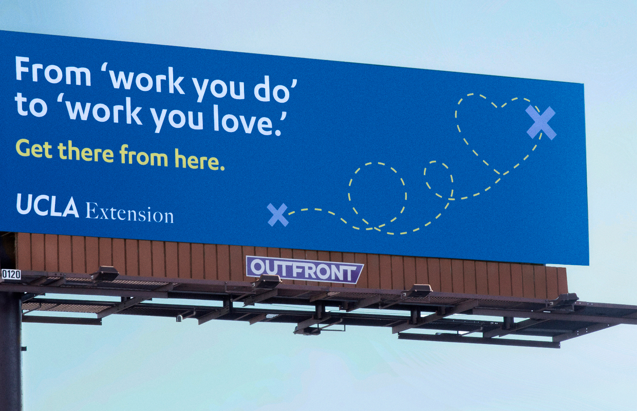 UCLA Extension campaign billboard - Fundi Design